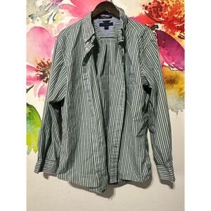 Tommy Hilfiger Heritage Poplin 80s Two Ply Plaid Button Down Shirt Mens Size XL